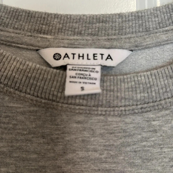 ATHLETA Coaster Luxe Sweatshirt Long Sleeve Pullover Heather Gray Size Small - Picture 3 of 12